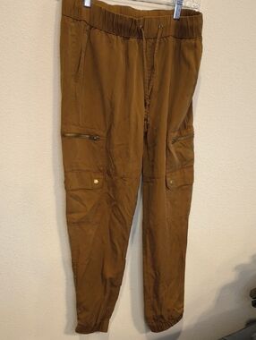 Banana Republic Tan Cargo Jogger Pants with Zip Pockets Ladies XS